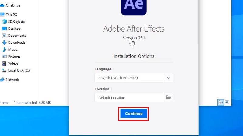 Hướng dẫn cài đặt After Effects 2025 full crack