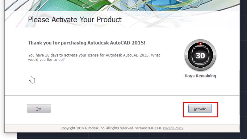 Các bước cài AutoCAD 2015 full crack