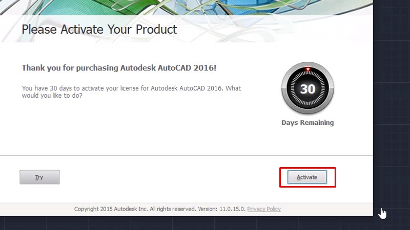 Các bước hướng dẫn cài AutoCAD 2016 full crack