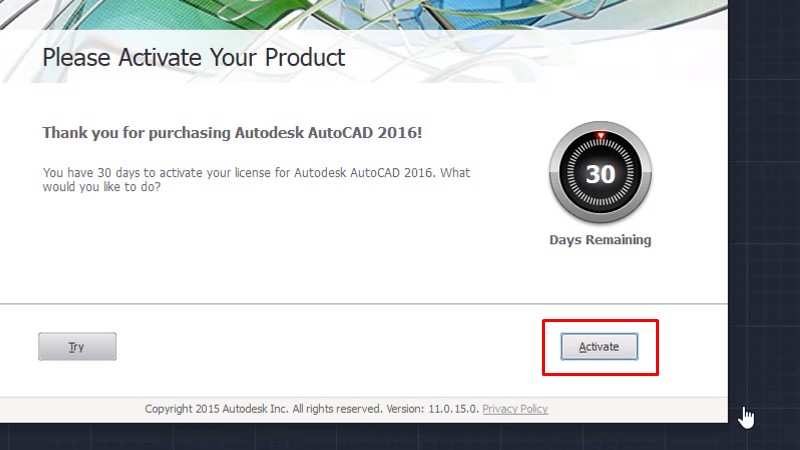Các bước hướng dẫn cài AutoCAD 2016 full crack