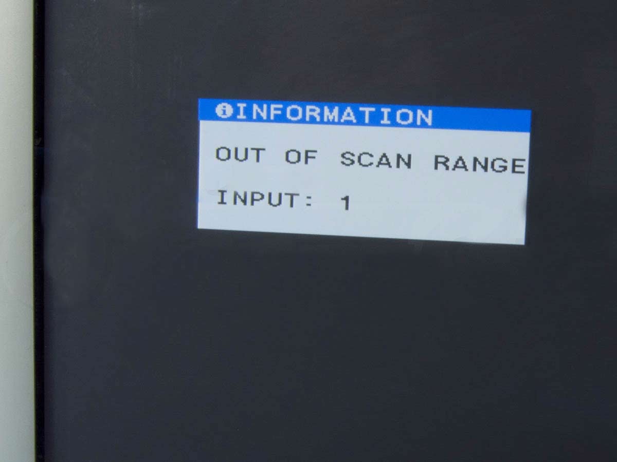 Lỗi “Out of Scan Range” trên màn hình