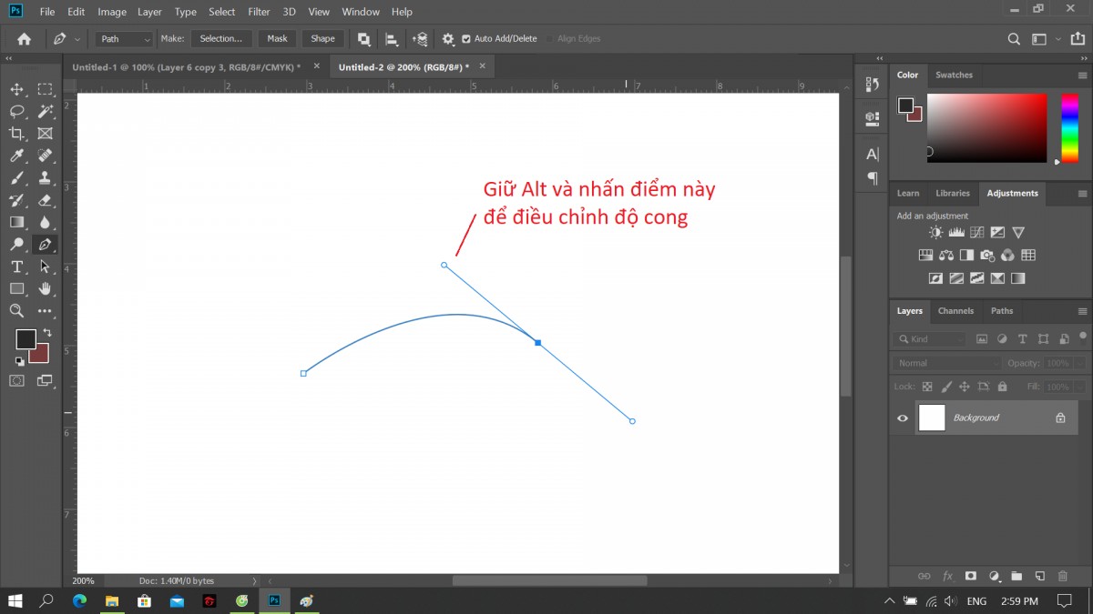 Vẽ Đường Cong Trong Photoshop Bằng Pen Tool