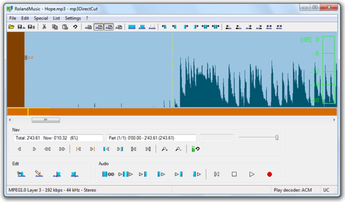 mp3DirectCut – Phần Mềm Nhẹ, Hiệu Quả Cho Các Máy Cấu Hình Thấp